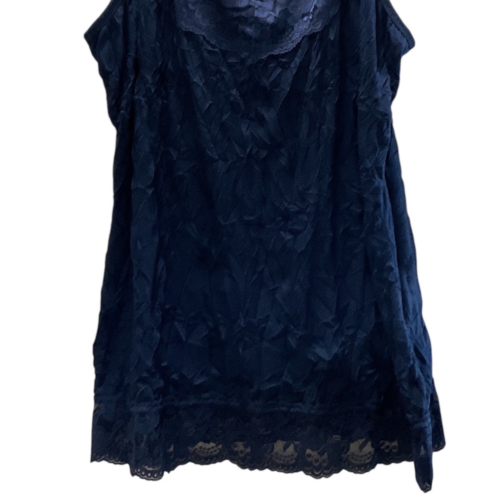 Maurice’s Women’s Dark Navy Lace Trim Crinkle Cami Size XXL - Picture 2 of 14
